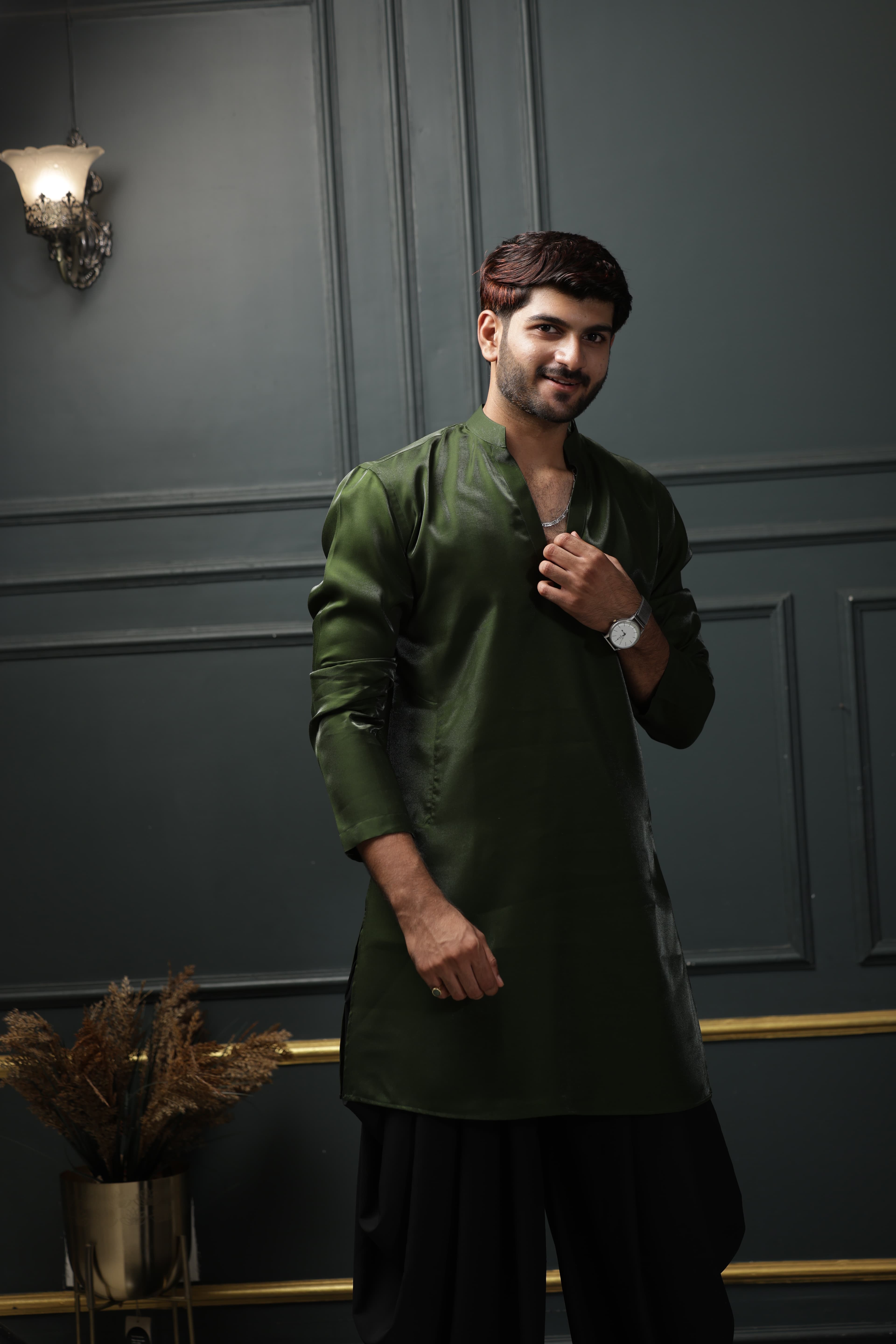 Dark Olive Kurta